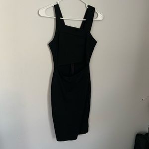 silence+ noise Black Stomach Cropped Dress Size-S